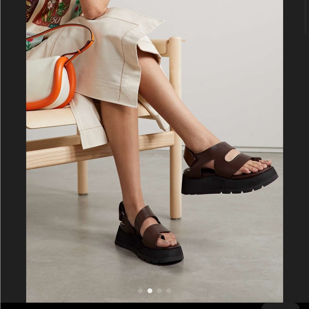 3.1 Phillip Lim Kate Leather Platform Sandals